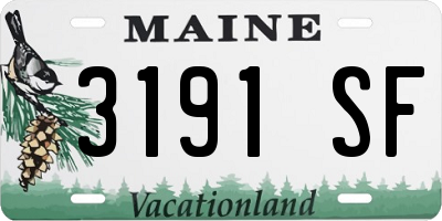 ME license plate 3191SF