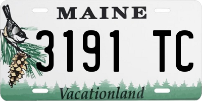 ME license plate 3191TC