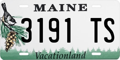 ME license plate 3191TS