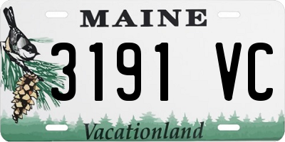 ME license plate 3191VC