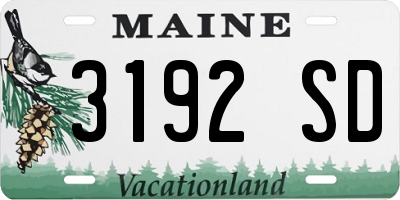 ME license plate 3192SD