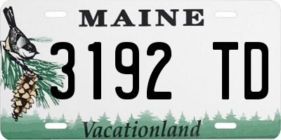 ME license plate 3192TD