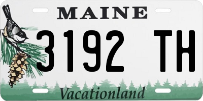 ME license plate 3192TH