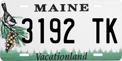 ME license plate 3192TK