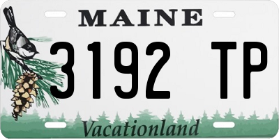 ME license plate 3192TP