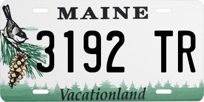 ME license plate 3192TR