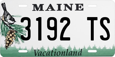 ME license plate 3192TS