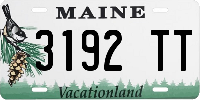 ME license plate 3192TT