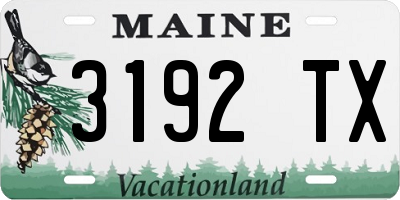 ME license plate 3192TX