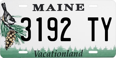 ME license plate 3192TY