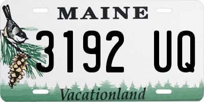 ME license plate 3192UQ
