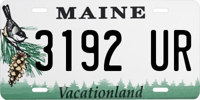 ME license plate 3192UR