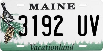 ME license plate 3192UV
