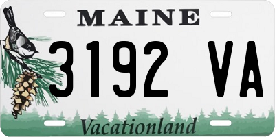 ME license plate 3192VA