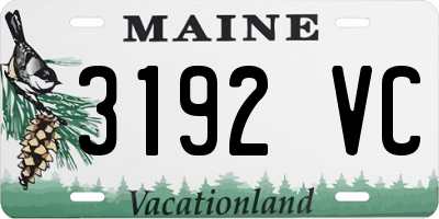 ME license plate 3192VC