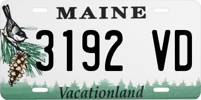 ME license plate 3192VD