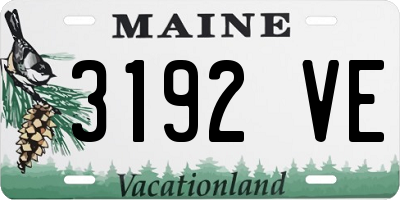 ME license plate 3192VE