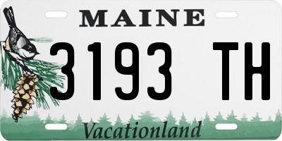 ME license plate 3193TH