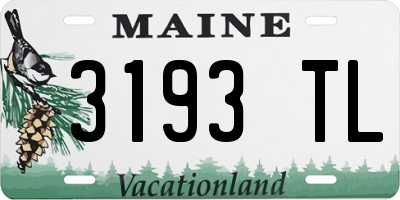 ME license plate 3193TL