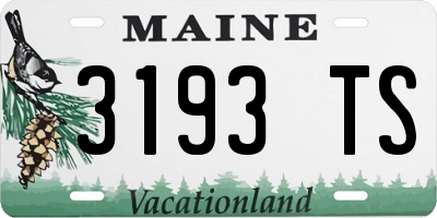 ME license plate 3193TS