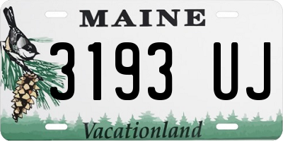 ME license plate 3193UJ