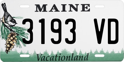 ME license plate 3193VD