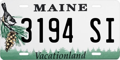 ME license plate 3194SI