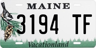 ME license plate 3194TF