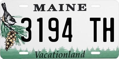 ME license plate 3194TH
