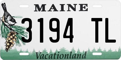 ME license plate 3194TL