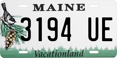 ME license plate 3194UE