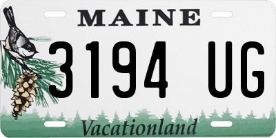 ME license plate 3194UG