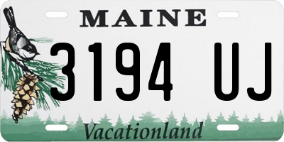 ME license plate 3194UJ
