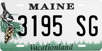 ME license plate 3195SG