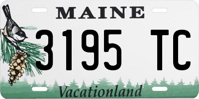 ME license plate 3195TC