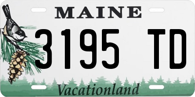 ME license plate 3195TD
