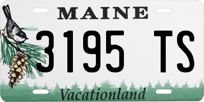 ME license plate 3195TS
