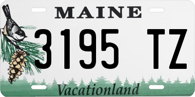 ME license plate 3195TZ