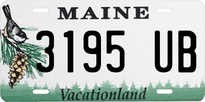 ME license plate 3195UB