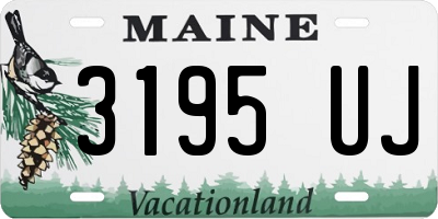 ME license plate 3195UJ