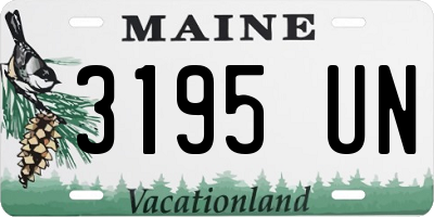 ME license plate 3195UN