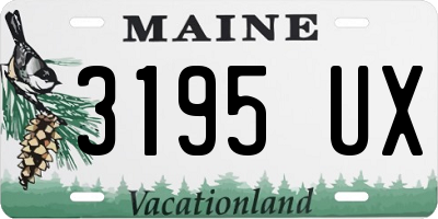 ME license plate 3195UX