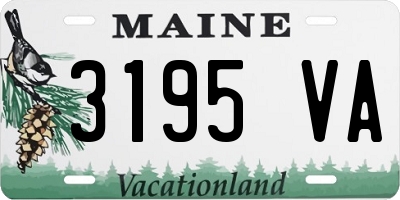 ME license plate 3195VA