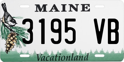ME license plate 3195VB