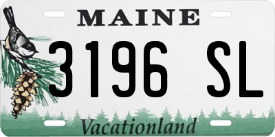 ME license plate 3196SL