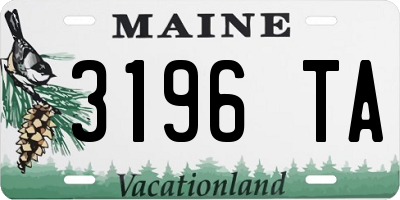 ME license plate 3196TA