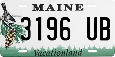 ME license plate 3196UB