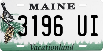 ME license plate 3196UI