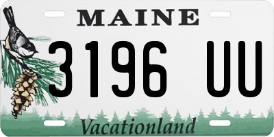 ME license plate 3196UU