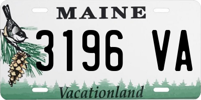 ME license plate 3196VA